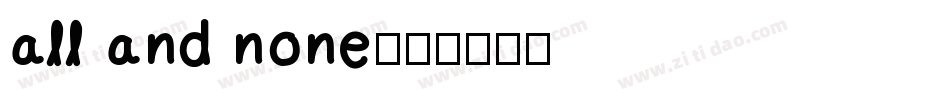 all and none字体转换